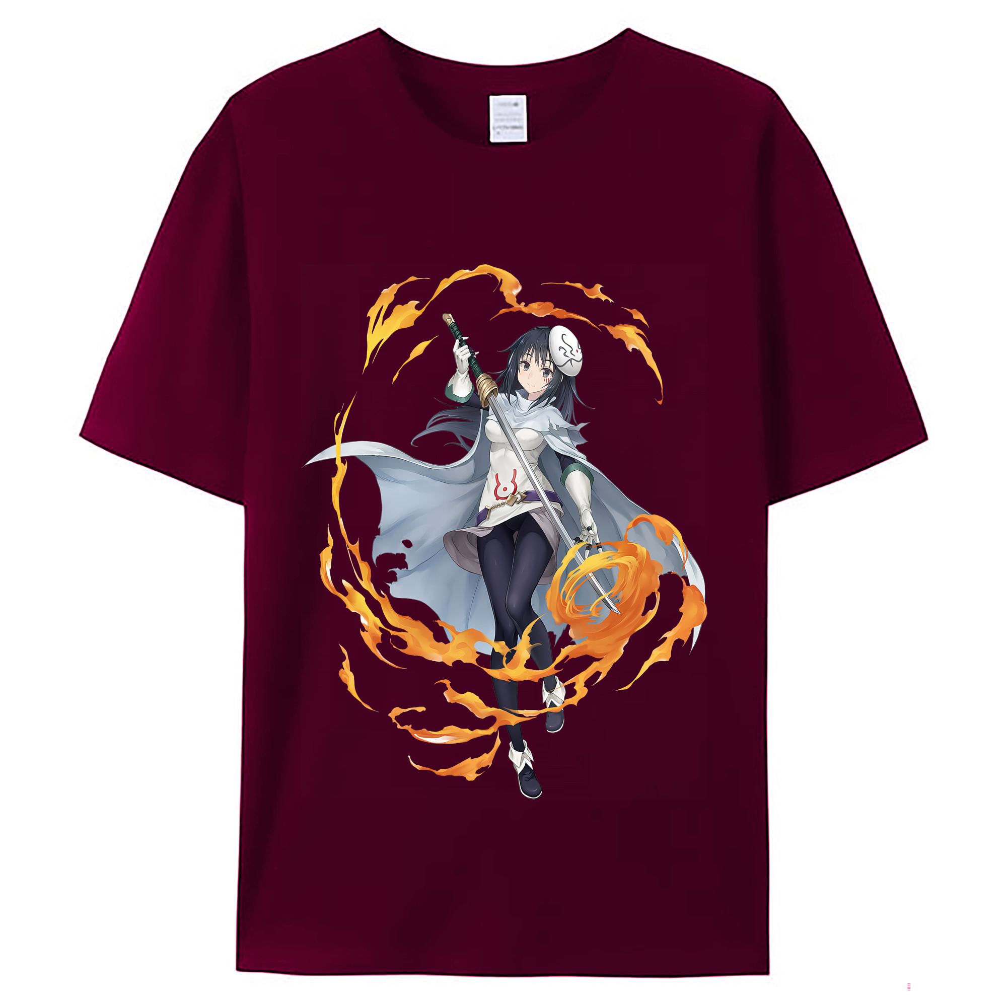 （画像用） 転スラ Regarding Reincarnated to Slime レディースカジュアルプリントTシャツ（綿100％）